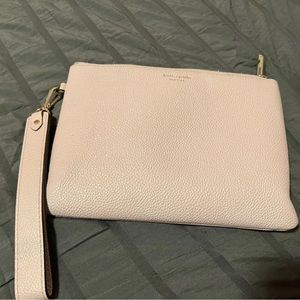 Kate Spade leather wristlet clutch-light pink